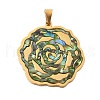 304 Stainless Steel Pendants STAS-F313-02G-1
