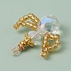 Glass Seed Beaded Pendants PALLOY-MZ00354-01-4