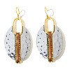 Oval Alloy Dangle Earrings FS-WG1DD9E-01-4