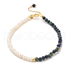 Natural Lapis Lazuli Bead Bracelets BJEW-E098-11G-1