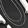 Brass Double Layer Necklaces NJEW-D302-53P-3