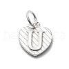 925 Sterling Silver Heart with Capital Letter Charms STER-S009-13U-S-1