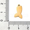 304 Stainless Steel Enamel Pendants STAS-M105-01G-3
