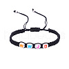 Adjustable Unisex Letter WWJD Acrylic Braided Bead Bracelets RA5830-5-1