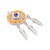 Handmade Glass Seed Beads Pendants PALLOY-MZ00766-04-3
