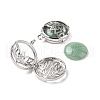 Natural Green Aventurine Locket Pendants G-G982-01P-01-3