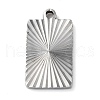 Non-Tarnish 304 Stainless Steel Pendants STAS-D025-06P-02-1