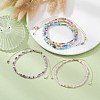 Natural Mixed Gemstone & Glass Seed Braided Bead Bracelets BJEW-JB09529-2