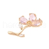 Brass Glass Pendants KK-B100-041G-06-2