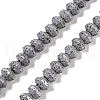 Electroplated Natural Lava Rock Beads Strands G-A234-F02-01G-1
