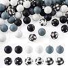 78Pcs 6 Style Food Grade Eco-Friendly Silicone Focal Beads SIL-TA0001-12-10