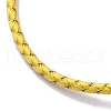 Polyester Cord Braided Bracelet Makings MAK-Z003-01G-08-2