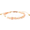 Natural Sunstone Braided Bead Bracelets PW-WGF95B2-11-1