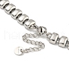 Non-Tarnish 304 Stainless Steel Rectangle Link Chain Necklaces NJEW-S431-02P-3