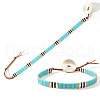 Bohemian Style Handmade Glass Braided Bead Bracelets for Women LD2060-5