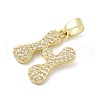 Brass Micro Pave Cubic Zirconia Pendants ZIRC-C012-01G-08-2