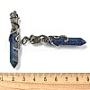Natural Lapis Lazuli Dyed Faceted Double Termimal Pointed Big Pendants G-P547-03AS-05-3