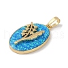 Rack Plating Brass Pendants KK-U032-91G-01-2