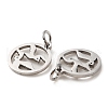 Non-Tarnish 304 Stainless Steel Charms STAS-D050-07P-09-3