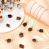 Beebeecraft 20Pcs Natural Tiger Eye Pendants G-BBC0001-50C-4