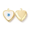 Brass Enamel Locket Pendants KK-E075-05G-01-1