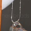 925 Sterling Silver Pendant Necklaces for Women NJEW-A048-01P-1