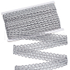 12M Metallic Polyester Butterfly Lace Ribbon OCOR-WH0065-21A-1
