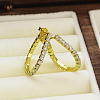 S925 Sterling Silver Oval Hoop Earrings QA6317-1-4