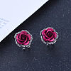 Alloy Rhinestone Stud Earrings WG72A22-06-1