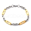 201 Stainless Steel Link Chain Bracelets BJEW-B078-114GP-1-1