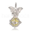 Silver Color Plated Brass Hollow Round Cage Pendants KK-J250-15S-2