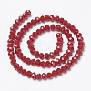 Opaque Solid Color Glass Beads Strands EGLA-A034-P10mm-D02-2