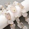 Raw Rough Natural Quartz Crystal Beads Strands G-Z087-A12-1