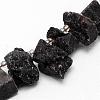 Electroplated Natural Agate Bead Strands G-G893-01-1