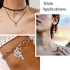 50Pcs 8 Styles Tibetan Style Alloy Moon with Fairy Pendants FIND-YW0005-15-6