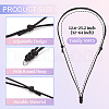 Eco-Friendly Korean Waxed Polyester Braided Adjustable Necklace Makings NJEW-TAC0015-04-3
