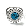 Sun 304 Stainless Steel Open Cuff Rings STAS-Z060-08P-03-2