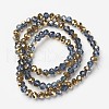 Electroplate Transparent Glass Beads Strands EGLA-A034-T3mm-O02-2