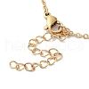 Ion Plating(IP) 304 Stainless Steel Cable Chain Bowknot Pendant Necklaces NJEW-Z041-02G-02-3
