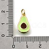 Brass Enamel Pendants KK-Z104-06G-07-3