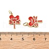 Brass Enamel Pendants KK-L237-025G-02-3