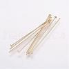 Rack Plating Brass Flat Head Pins KK-E680-02-0.8x35mm-G-2