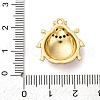 Brass Micro Pave Black Cubic Zirconia Enamel Pendants KK-I276-25G-3