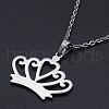 Non-Tarnish 201 Stainless Steel Pendants Necklaces NJEW-S105-JN687-45-1-1