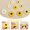 CHGCRAFT 18Pcs 6 Styles Daisy Silicone Beads SIL-CA0002-66-6