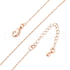 Brass Cardano Chain Necklaces for Women NJEW-D302-02RG-3