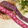 Ethnic Style Polyester Flower Jacquard Ribbons DIY-WH0656-62-5