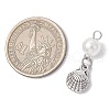 Ocean Themes Alloy & ABS Plastic Imitation Pearl Pendants PALLOY-JF03879-2
