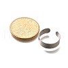 316 Surgical Stainless Steel Open Cuff Rings RJEW-F170-01P-01-3