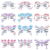Globleland 12 Sets 12 Styles Self Adhesive Acrylic Rhinestone Face Gems Stickers AJEW-GL0004-49-1